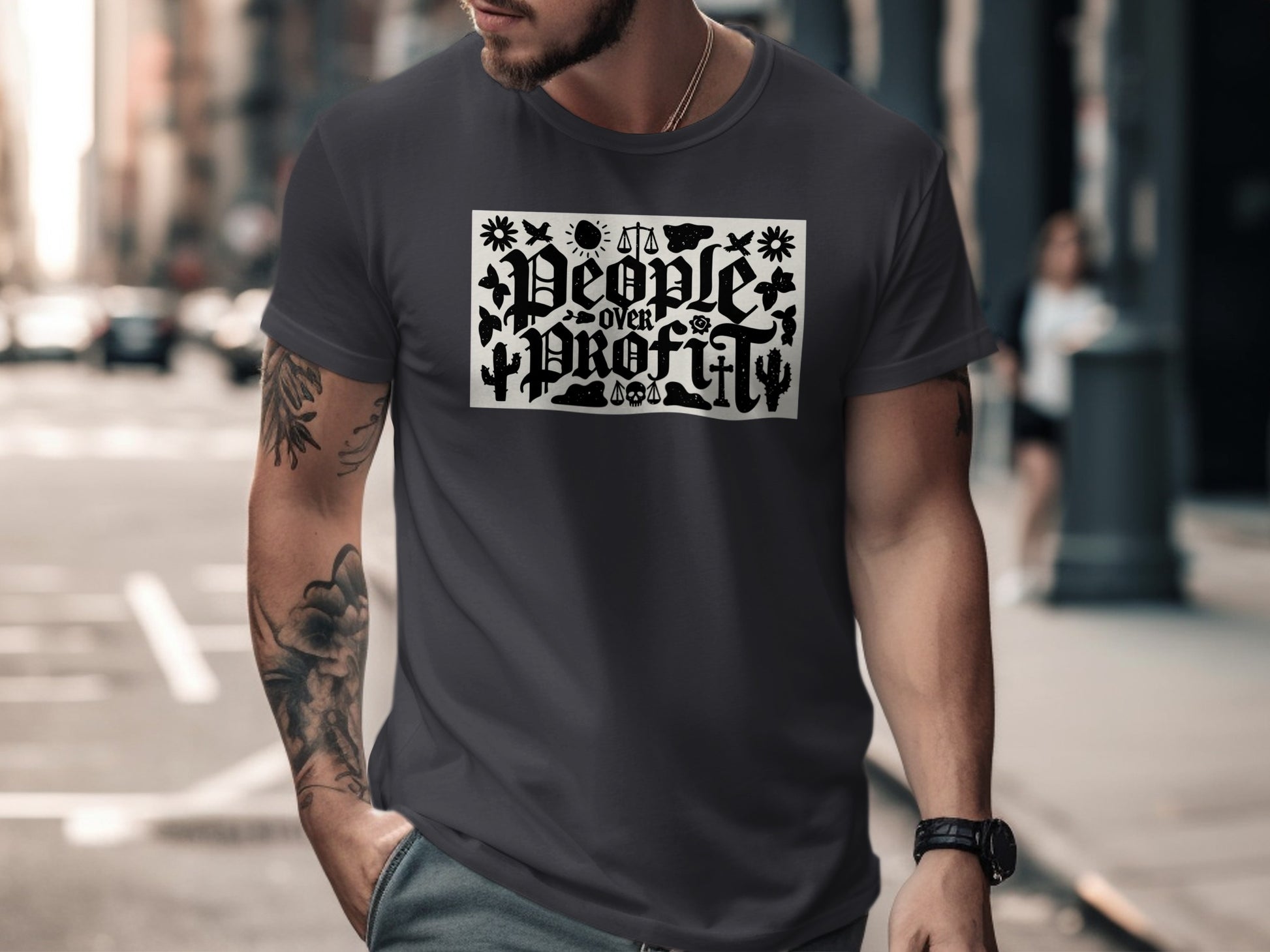 People Over Profit Graphic Tee for Casual Outfit