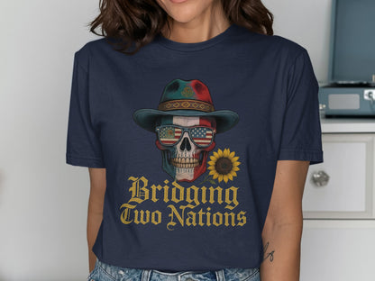 Bridging Two Nations Skull Graphic Tee product type