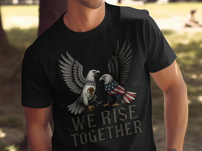 We Rise Together Bald Eagle USA Mexico Shirt product