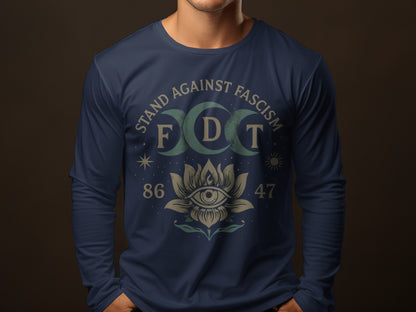 Stand Against Fascism FDT Moon Lotus Long Sleeve Shirt