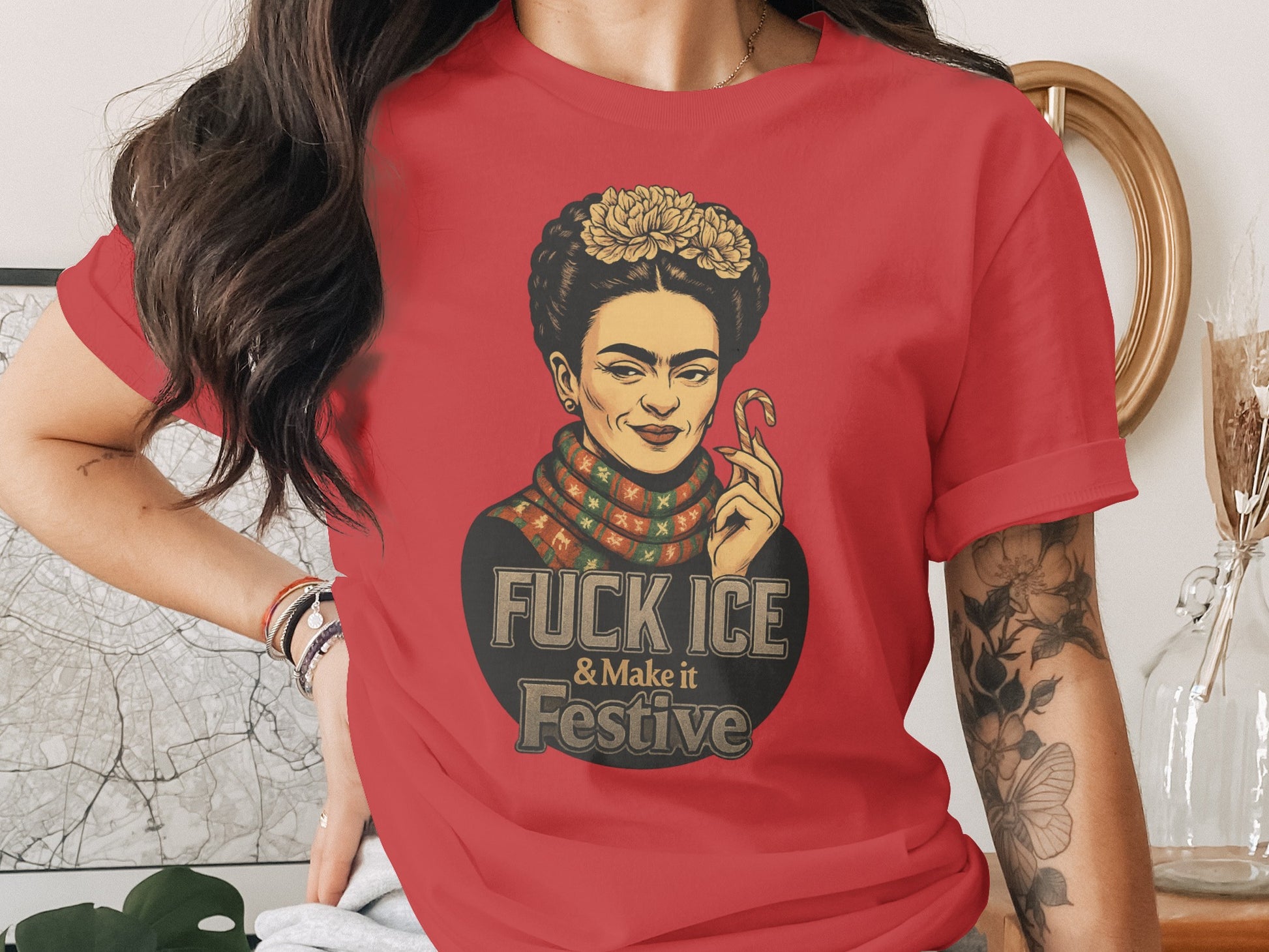 Fuck Ice and Make it Festive Graphic Tee