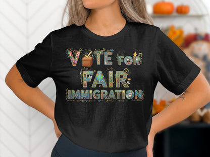 Vote for Fair Immigration Graphic T-shirt Product