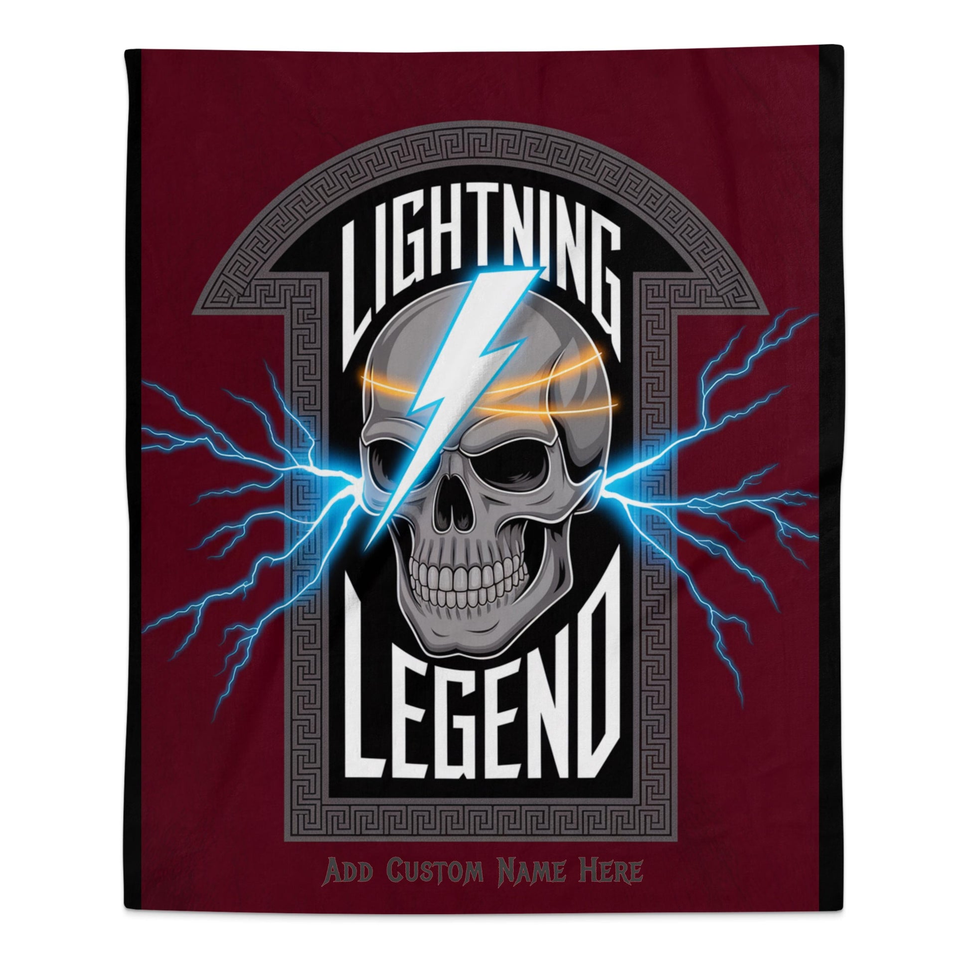 Lightning Legend Skull Design Throw Blanket product