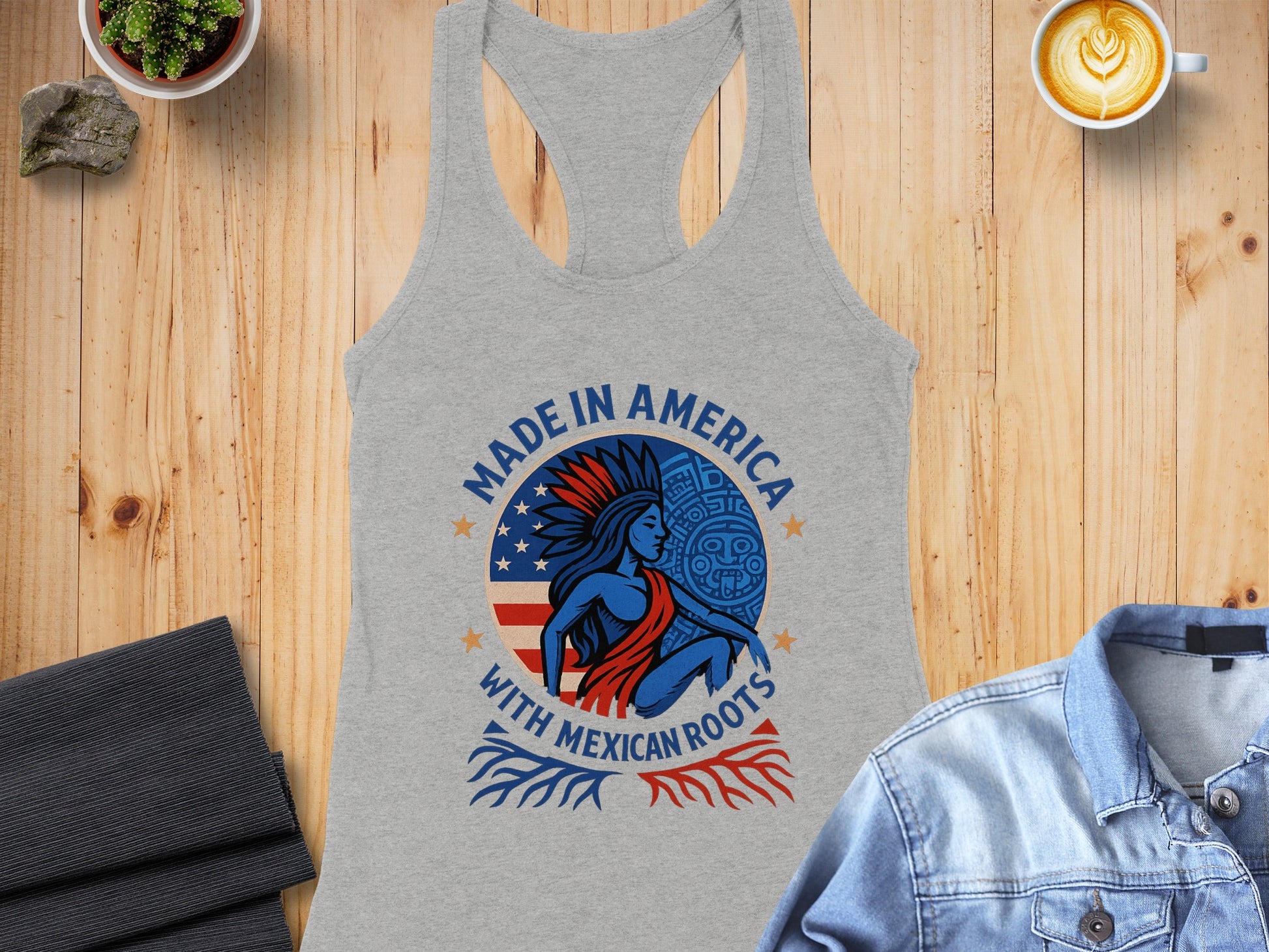 Made In America With Mexican Roots Tank Top