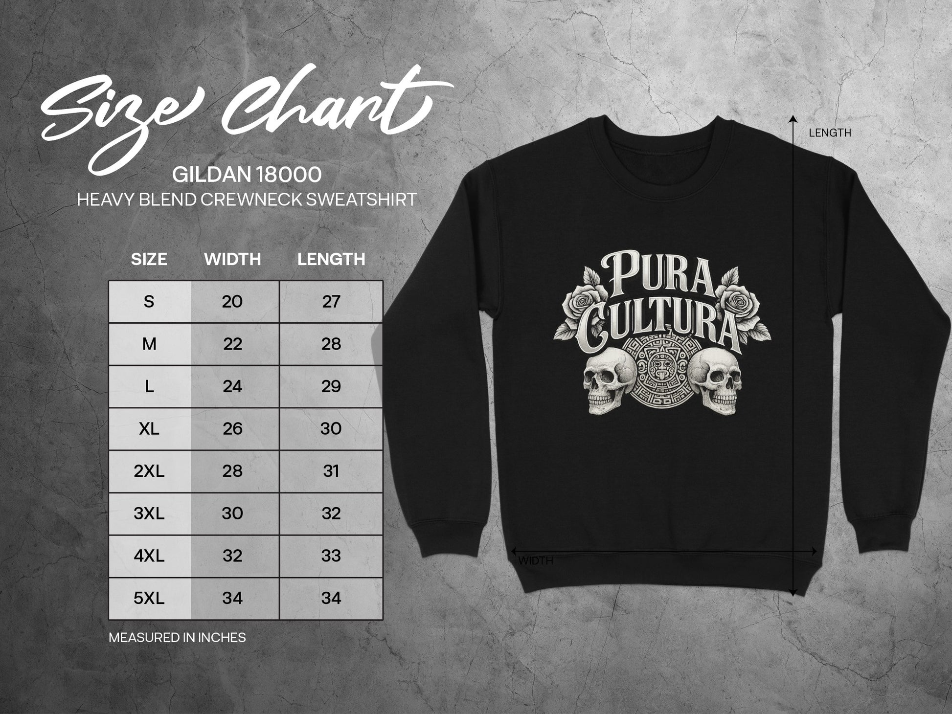 Pura Cultura Skull Design Crewneck Sweatshirt product