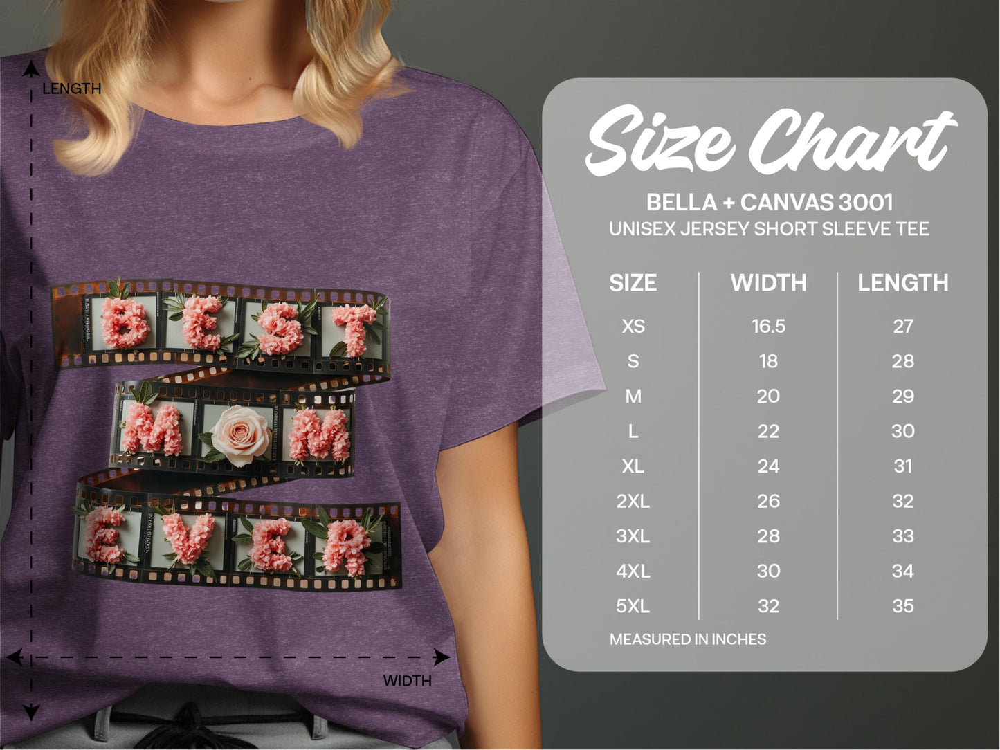 Floral Filmstrip Design Unisex Short Sleeve Tee product