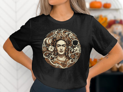 I Spoke Anyway with Blood Frida Kahlo Portrait T-Shirts