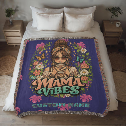 Custom Mother's blanket, add your personalization to Woven Blanket, amazing quality