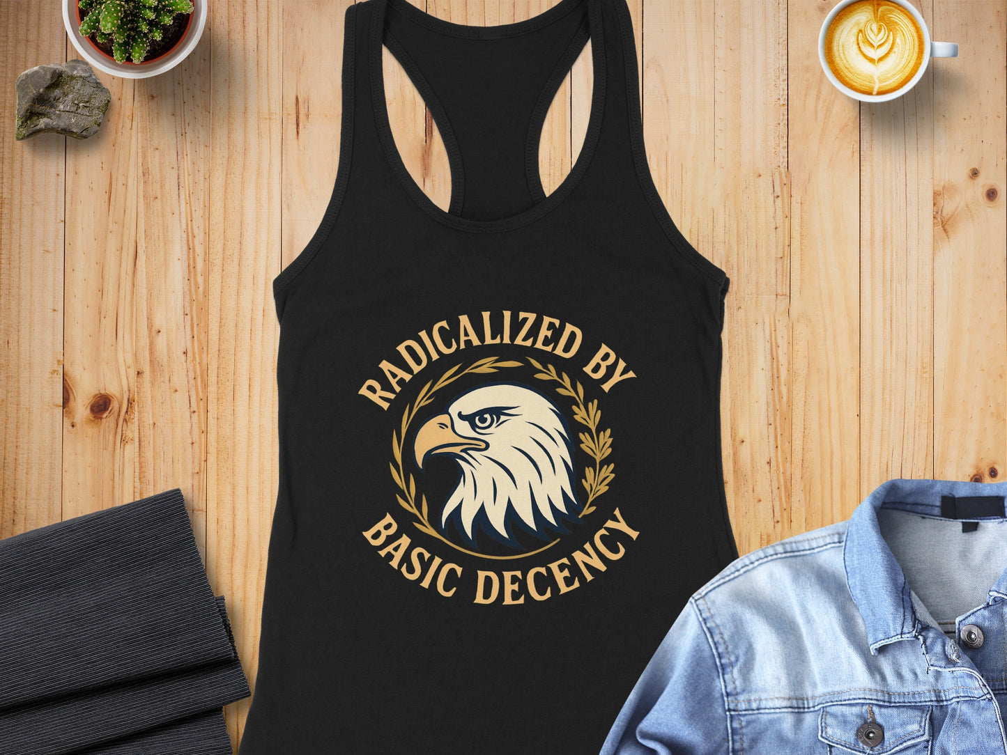 Radicalized By Basic Decency Graphic Tank Top