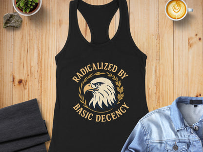 Radicalized By Basic Decency Graphic Tank Top