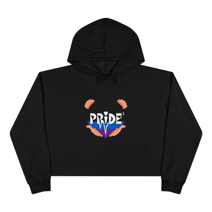 Pride Crop Hoodie, LGTBQ Gift, Summer Wardrobe, Casual Wear, Colorful Hoodie, Pride Month Apparel