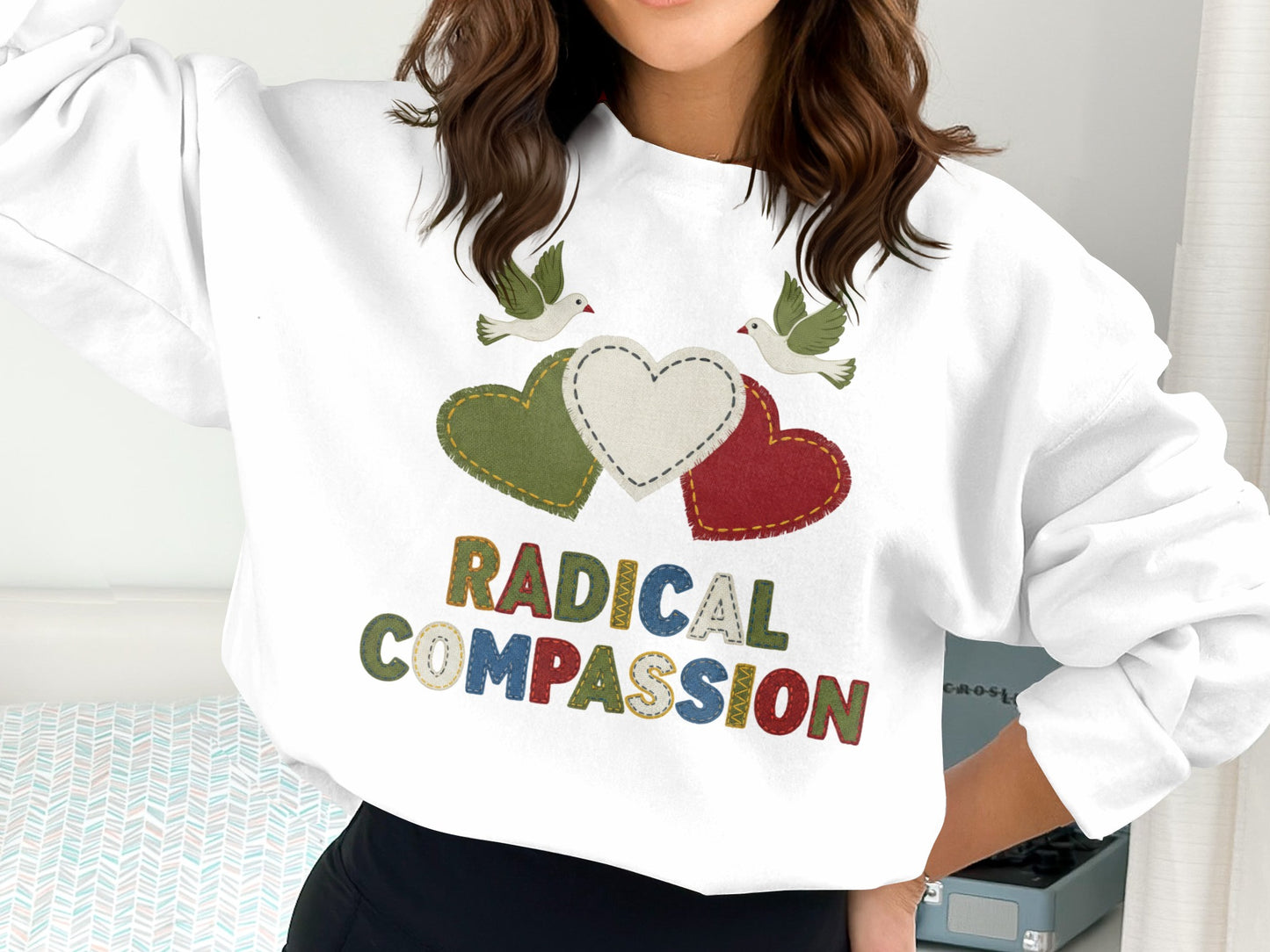 Radical Compassion Cozy Graphic Sweatshirt