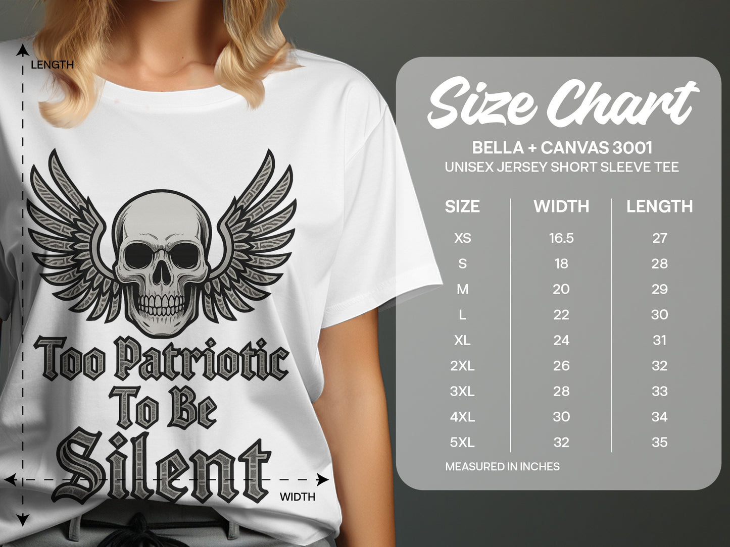 Too Patriotic To Be Silent T-shirt