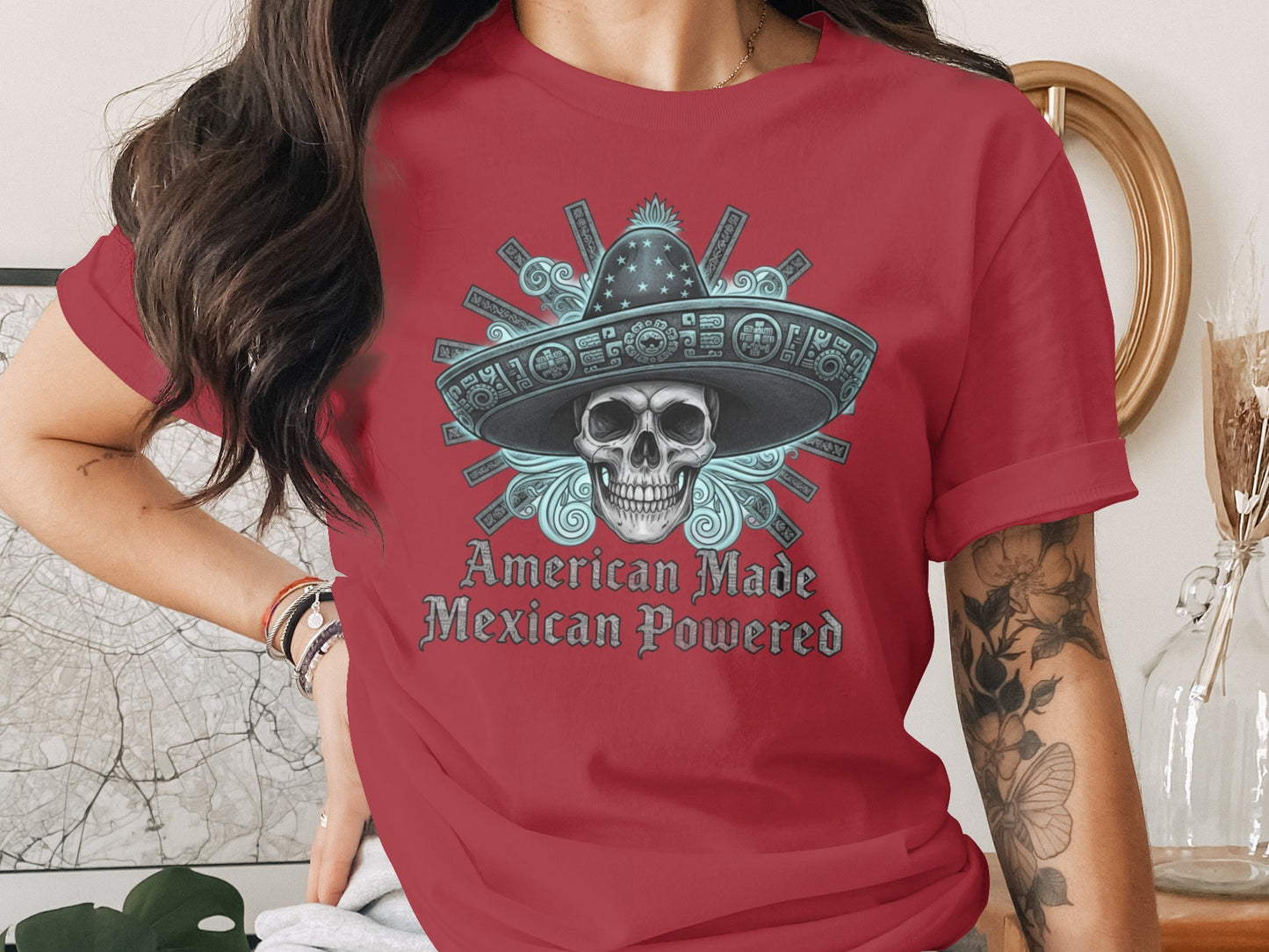 American Made Mexican Powered Skull T-Shirt