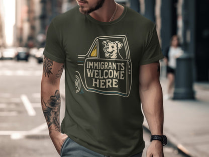 Immigrants Welcome Here Graphic T-Shirt for Men