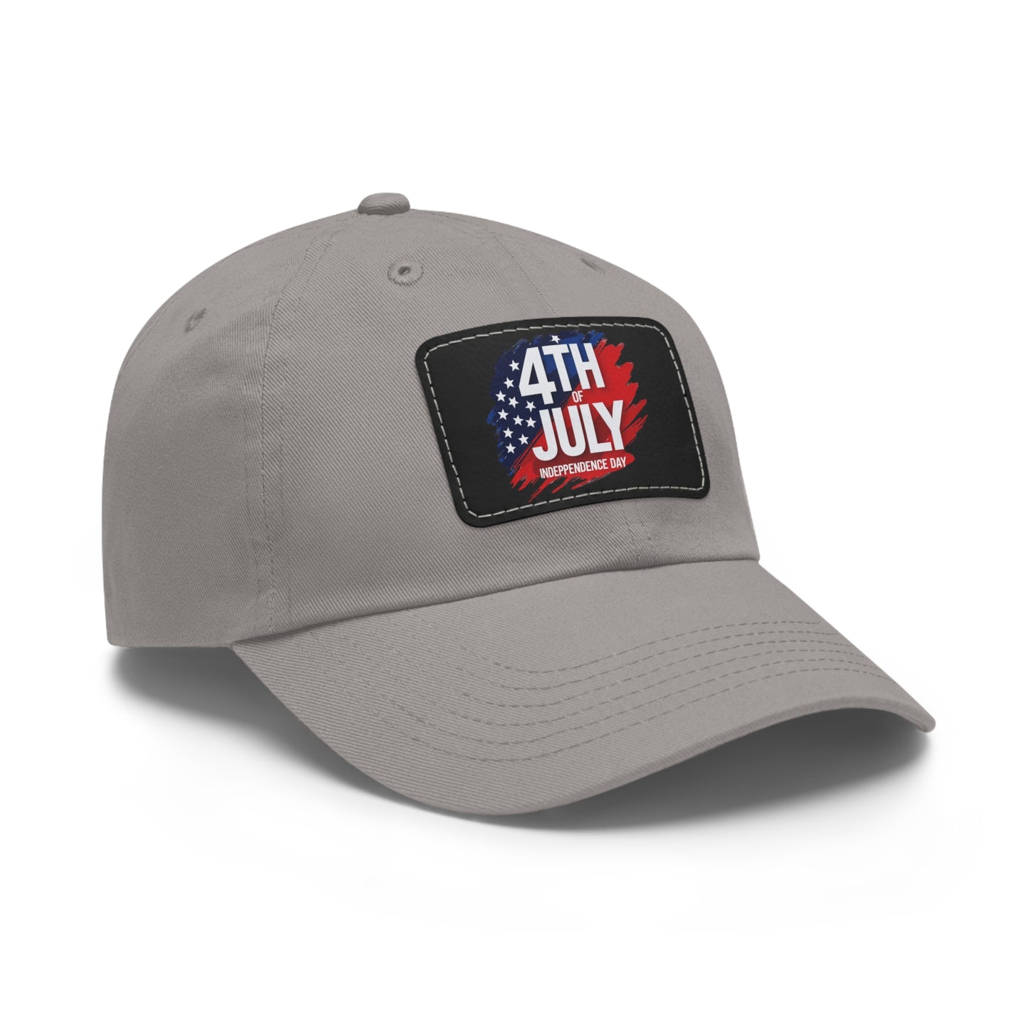 Patriotic Dad Hat with Leather Patch | 4th of July