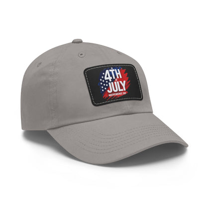 Patriotic Dad Hat with Leather Patch | 4th of July