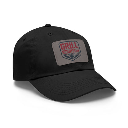 Grill Sergeant Dad Hat with Leather Patch | Perfect Gift for BBQ Enthusiasts
