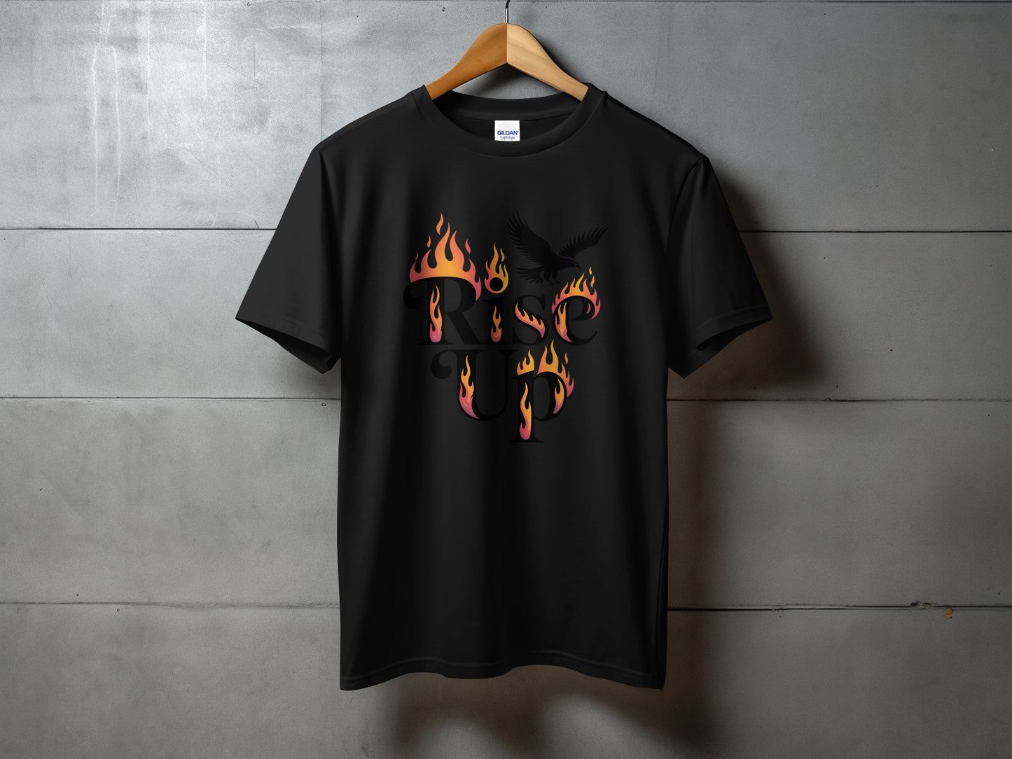 Rise Up Flaming Eagle Graphic T-Shirt product type