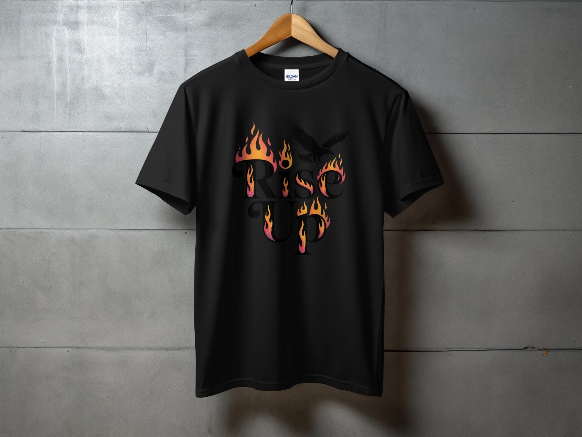 Rise Up Flaming Eagle Graphic T-Shirt product type