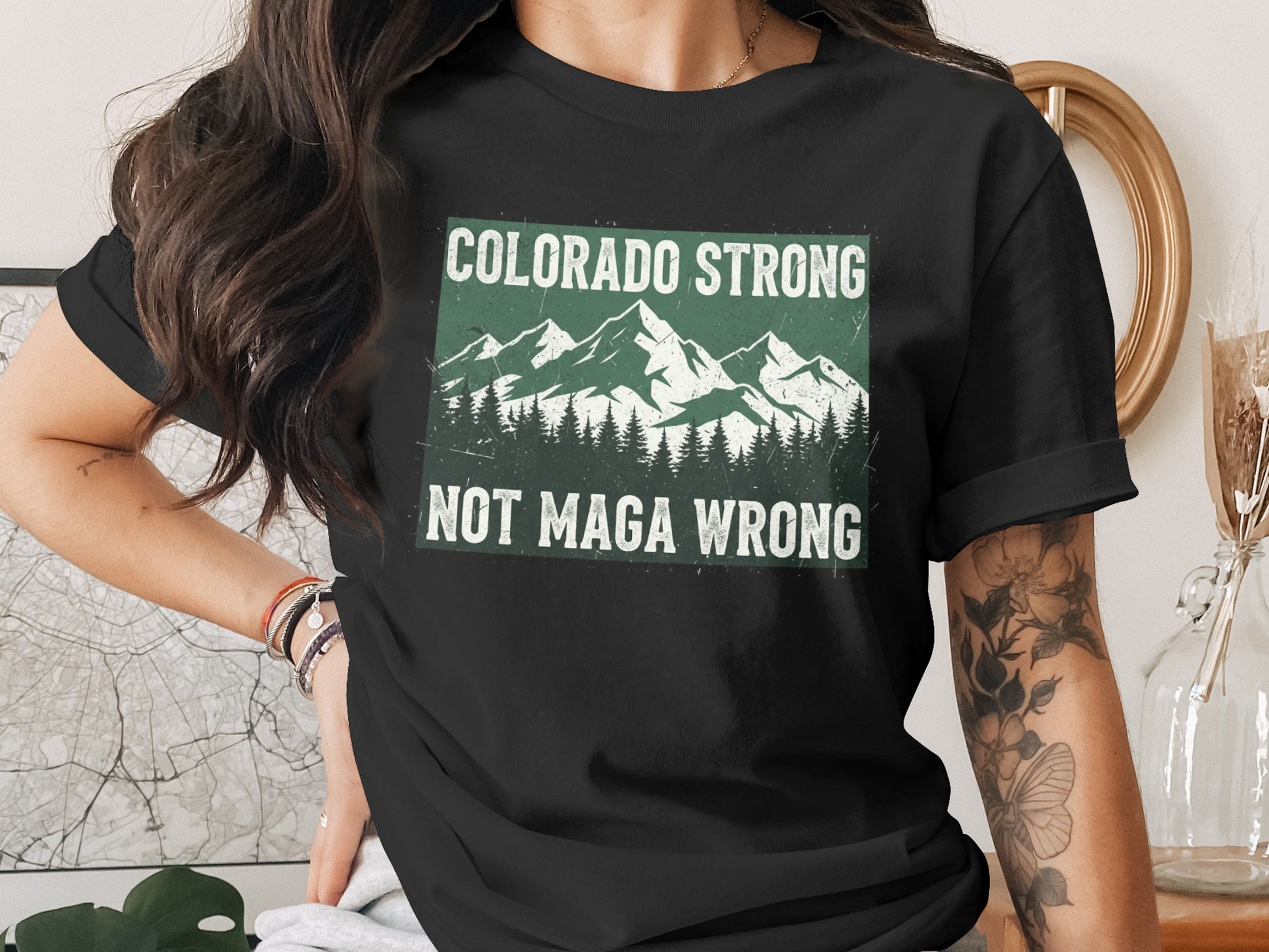 Colorado Strong Not Maga Wrong Statement Shirt product