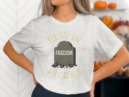 Rest in Pieces Fascism Tombstone T-Shirt product type