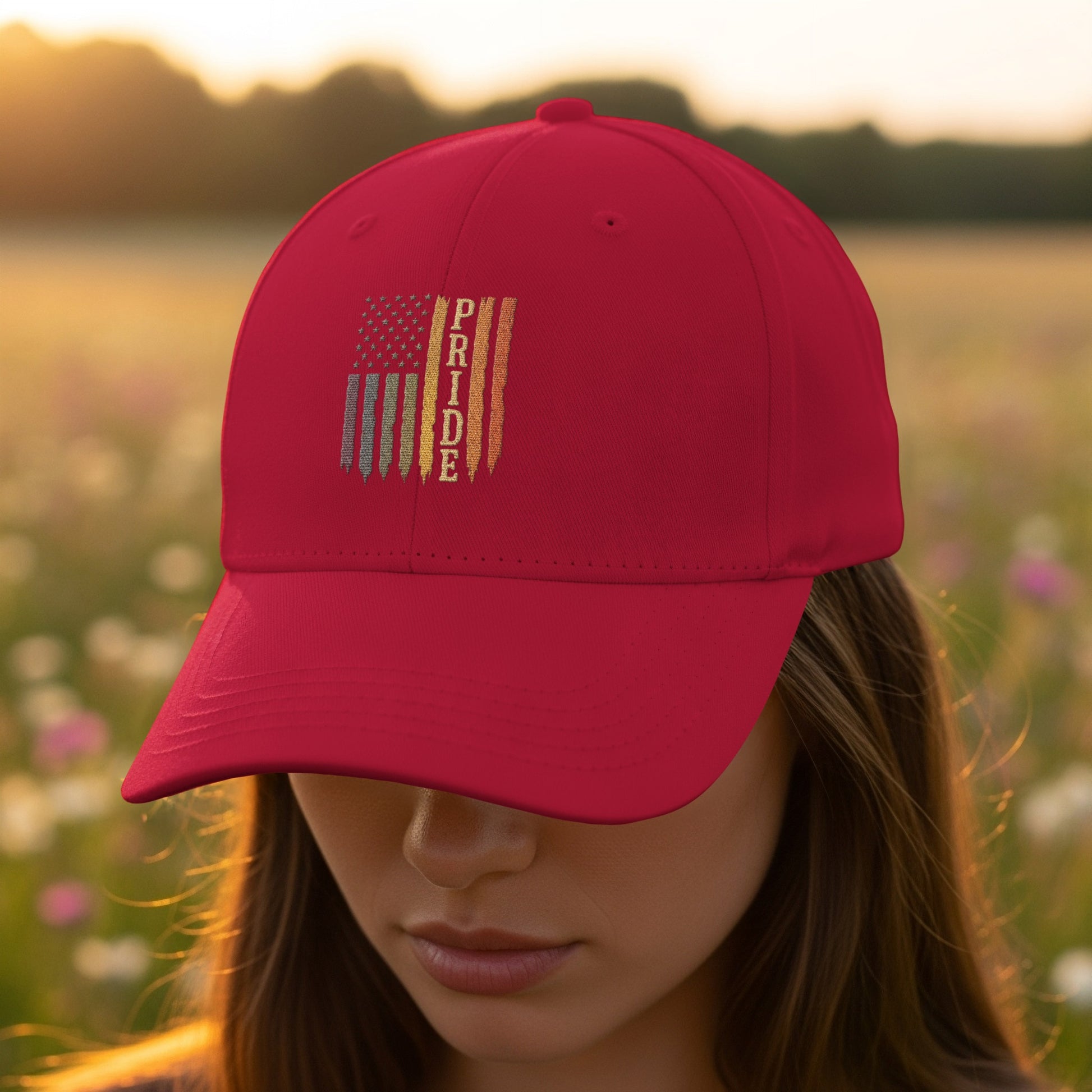 American Flag Pride Embroidered Hat Cap product