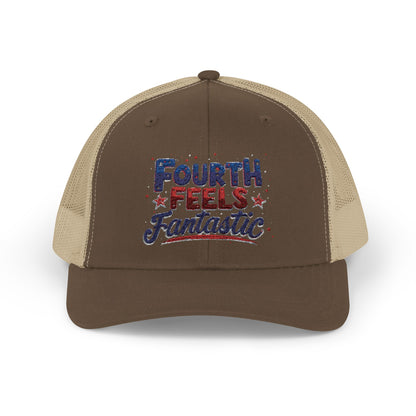 Fourth of July Celebration Snapback Cap - Patriotic Trucker Hat