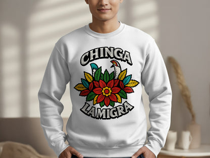 Colorful Floral Design Chinga Lamigra Sweatshirt product type