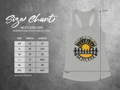 Together We Rise Stronger Women's Ideal Racerback Tank