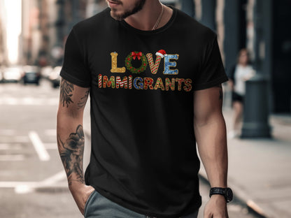 Love Immigrants Graphic Print T-Shirt