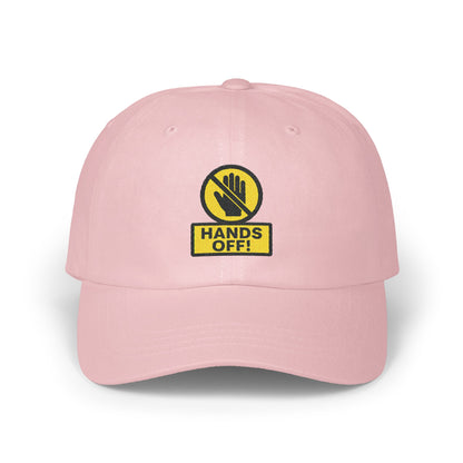 Hands Off! Warning Sign Pink Baseball Cap product type