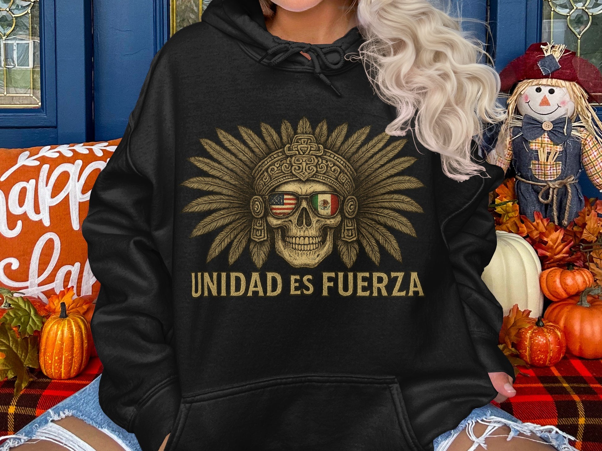 Unidad Es Fuerza Skull Hoodie Apparel