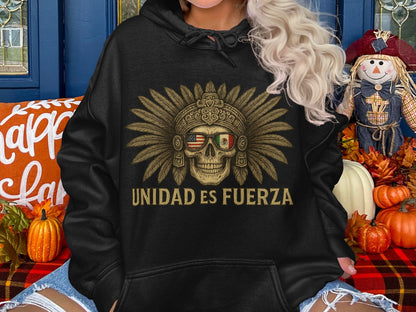 Unidad Es Fuerza Skull Hoodie Apparel