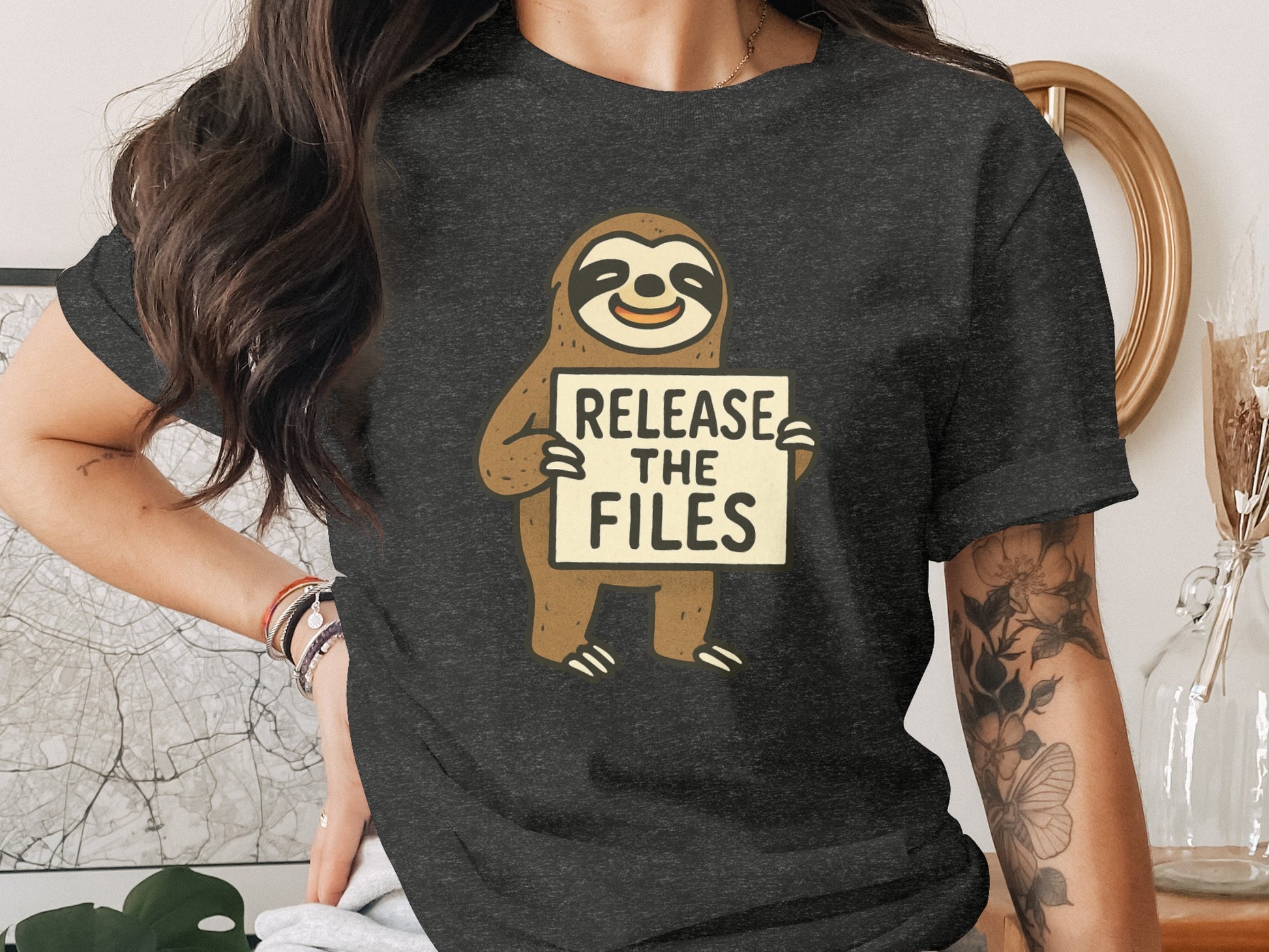 Funny Sloth Release The Files Graphic Tee product