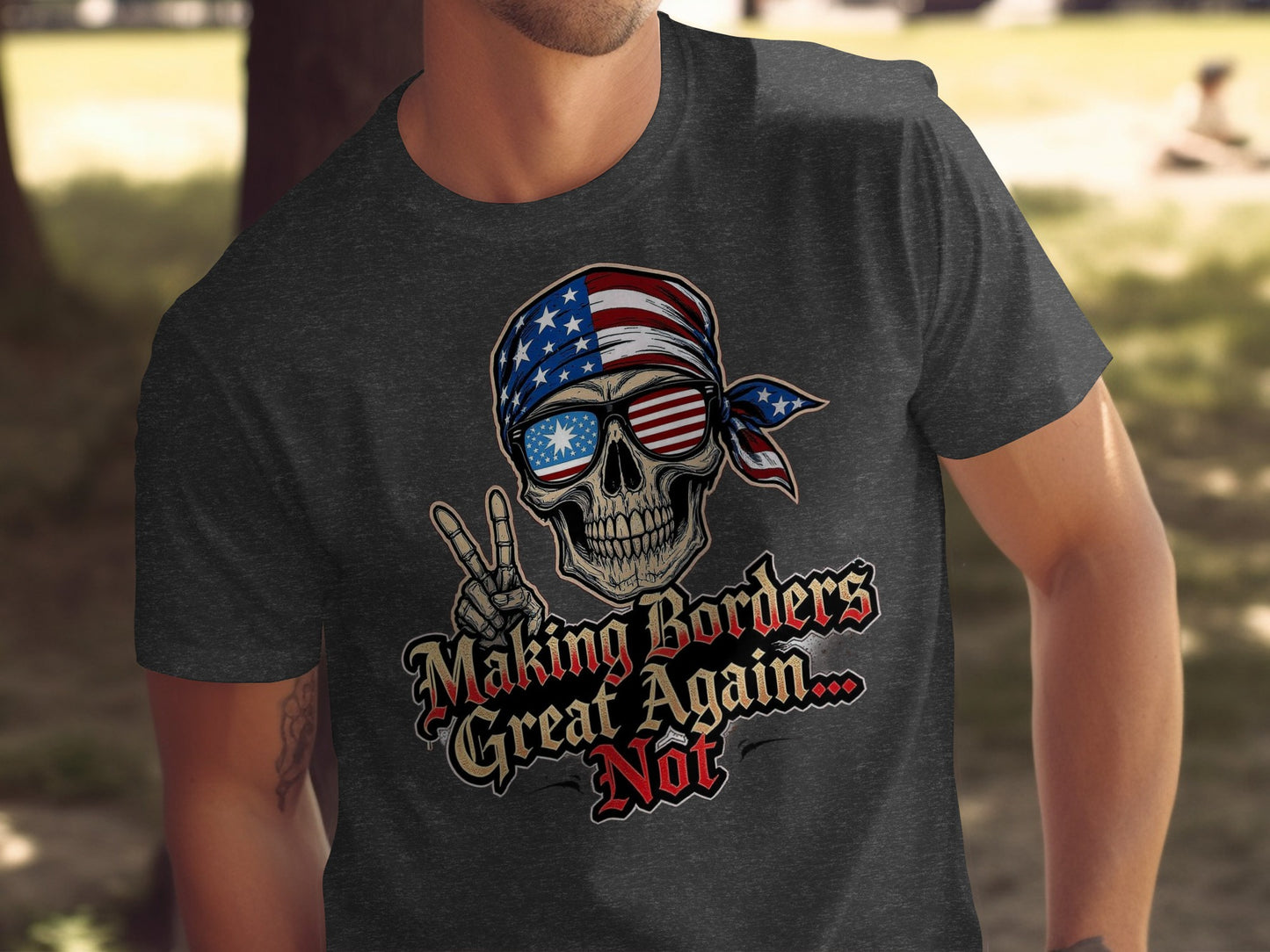 Making Borders Great Again Not Skull Graphics product