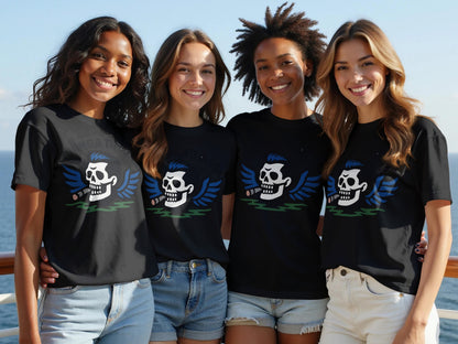 Skull with Wings Graphic Tee Shirt Product