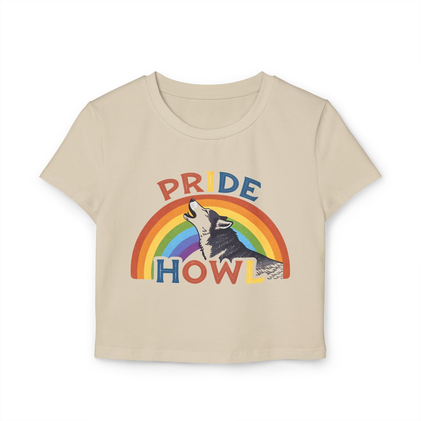Pride Howl Women's Baby Tee - Celebrate LGBTQ+ Spirit