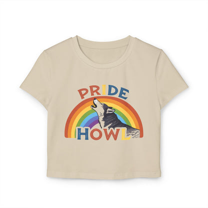 Pride Howl Women's Baby Tee - Celebrate LGBTQ+ Spirit