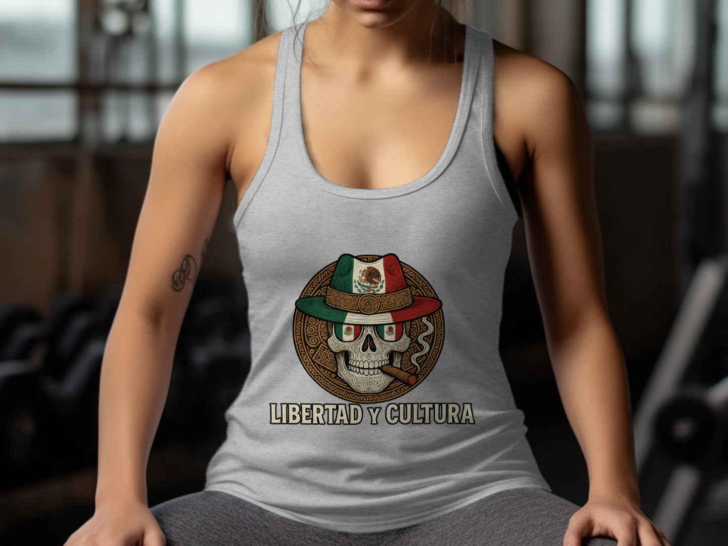 Libertad Y Cultura Skull Tank Top Shirt