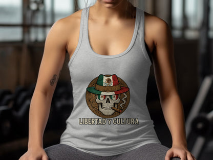 Libertad Y Cultura Skull Tank Top Shirt