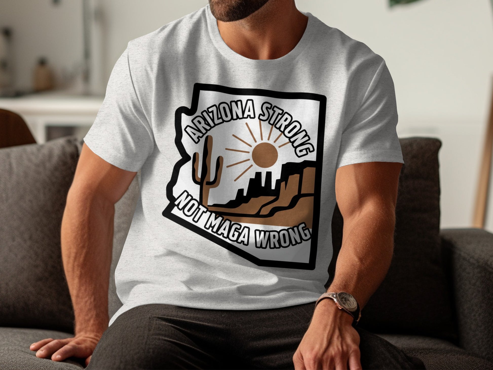 Arizona Strong Not Maga Wrong Graphic T-Shirt product