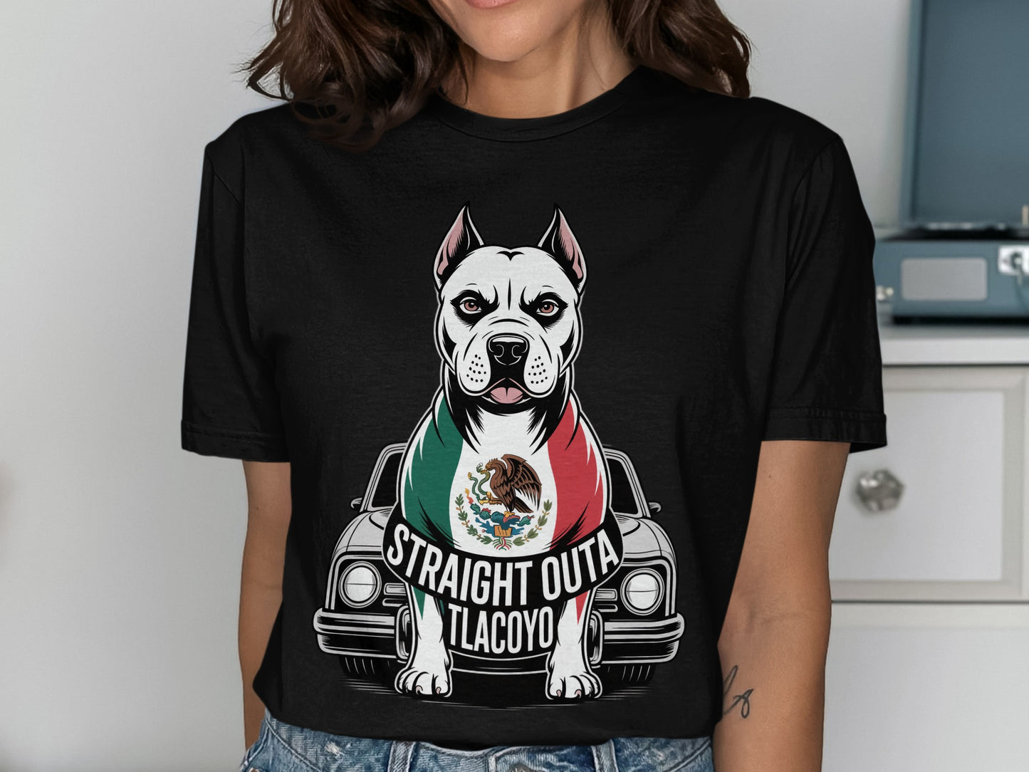 Straight Outa Tlacoyo Dog Graphic T-Shirt product