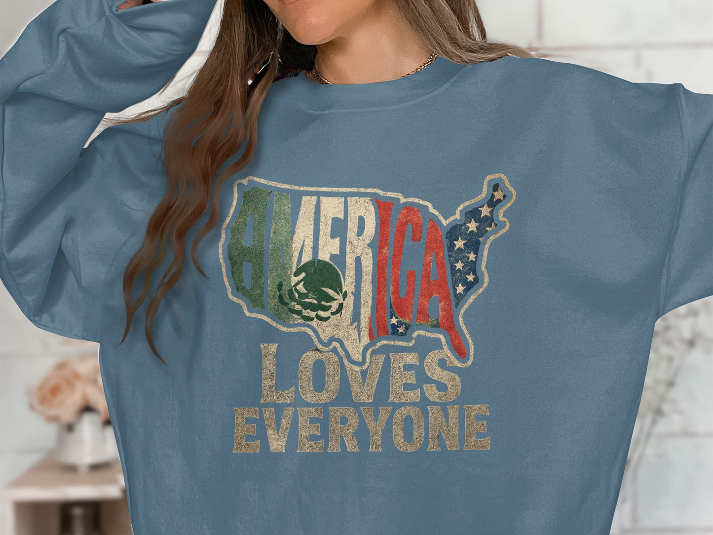 America Loves Everyone Printed Top product type