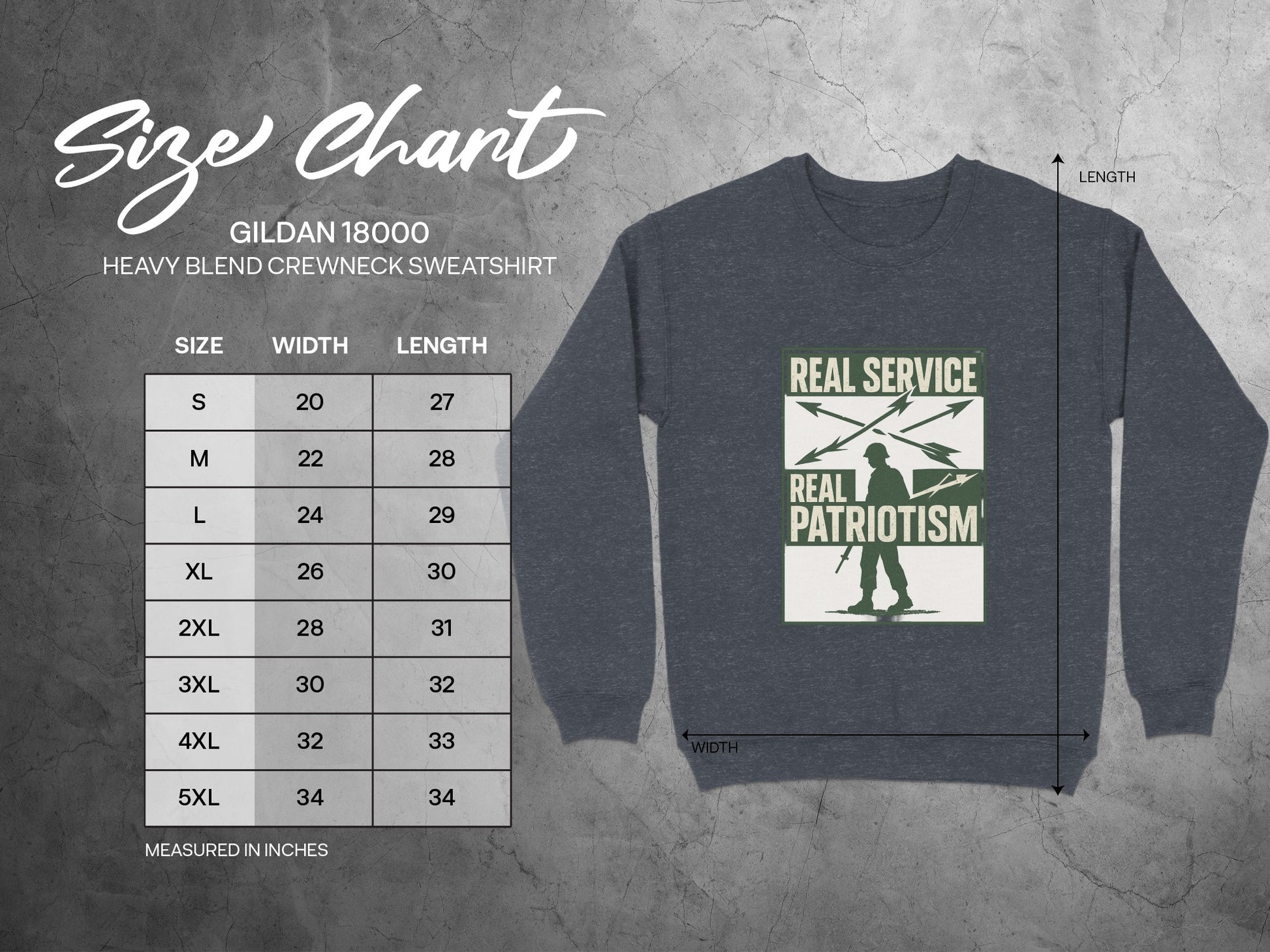 Real Service Real Patriotism Crewneck Sweatshirt product