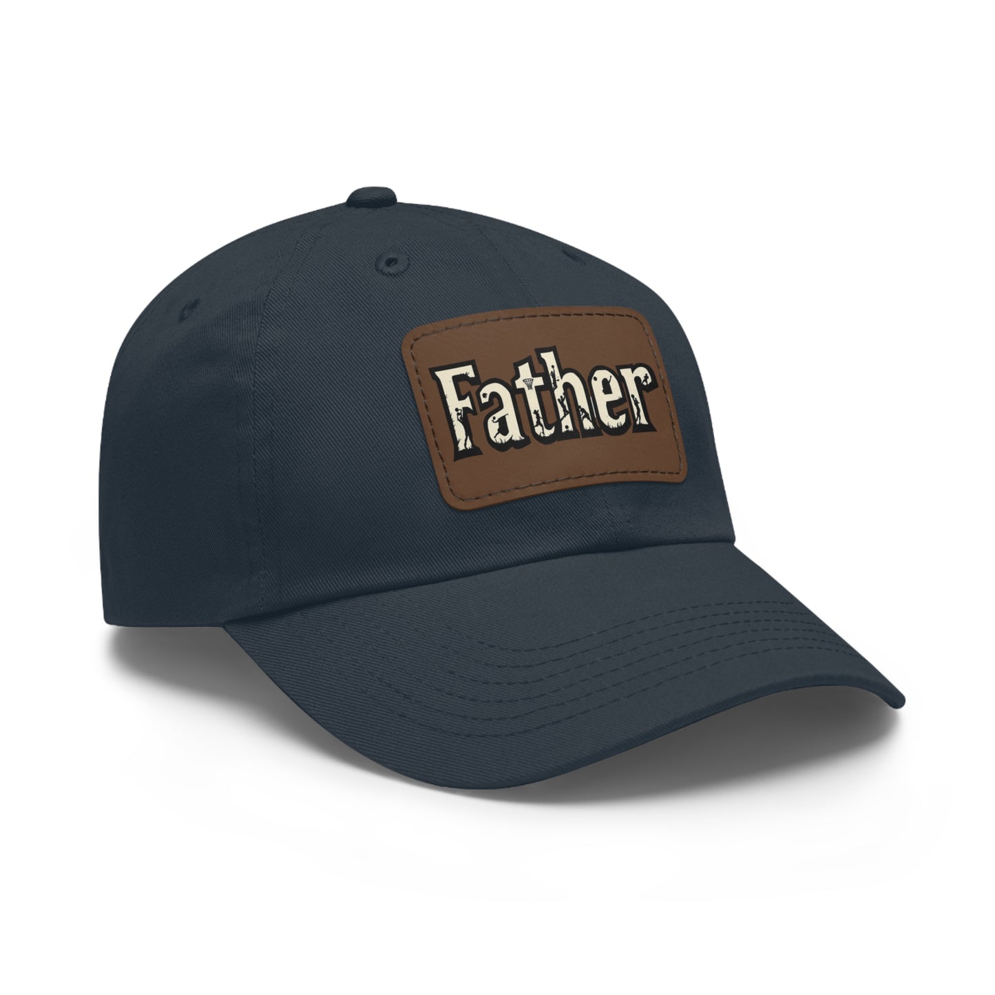 Father Leather Patch Dad Hat - Casual Cap for Dads