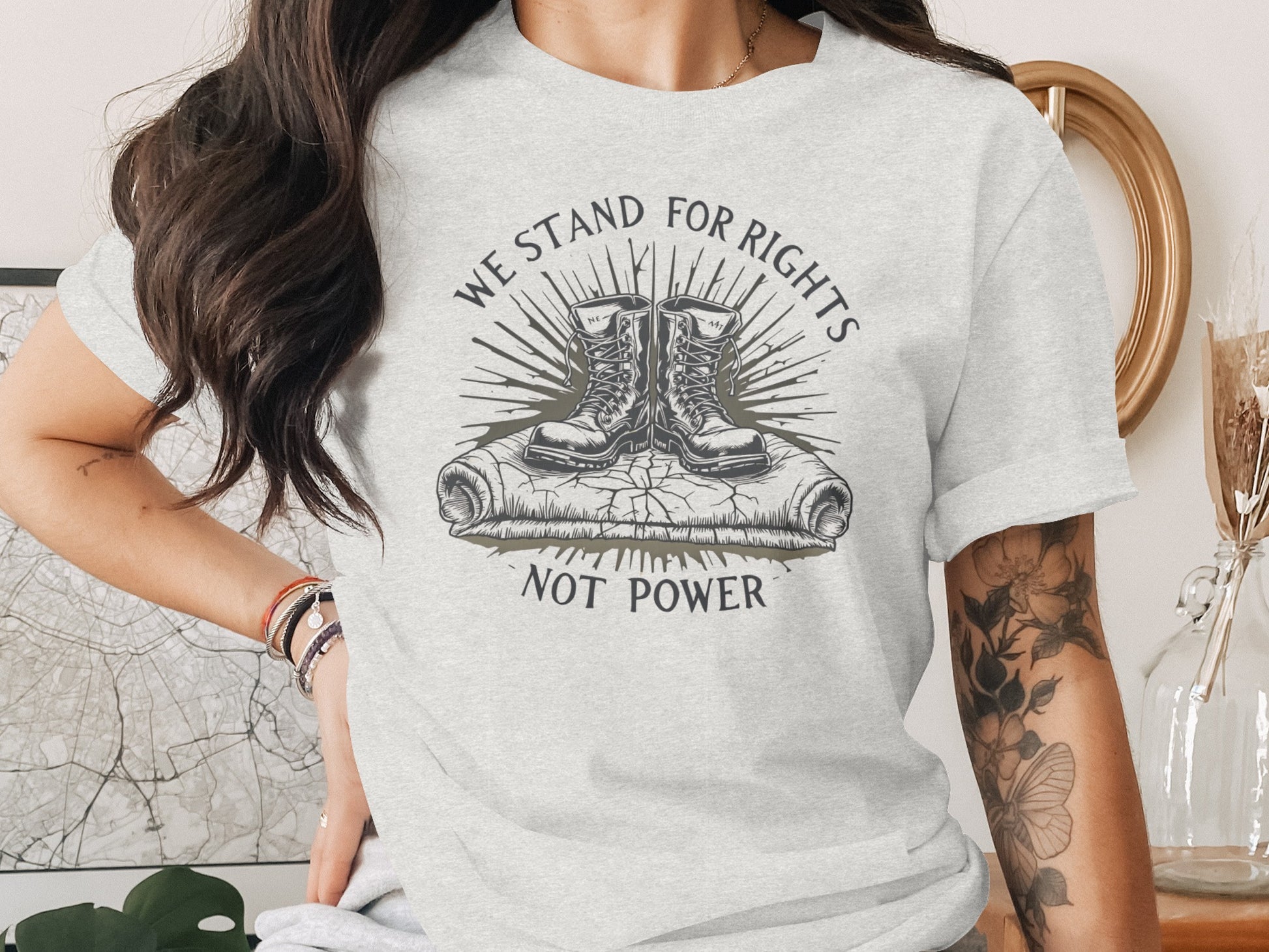 We Stand for Rights Not Power Statement Shirt