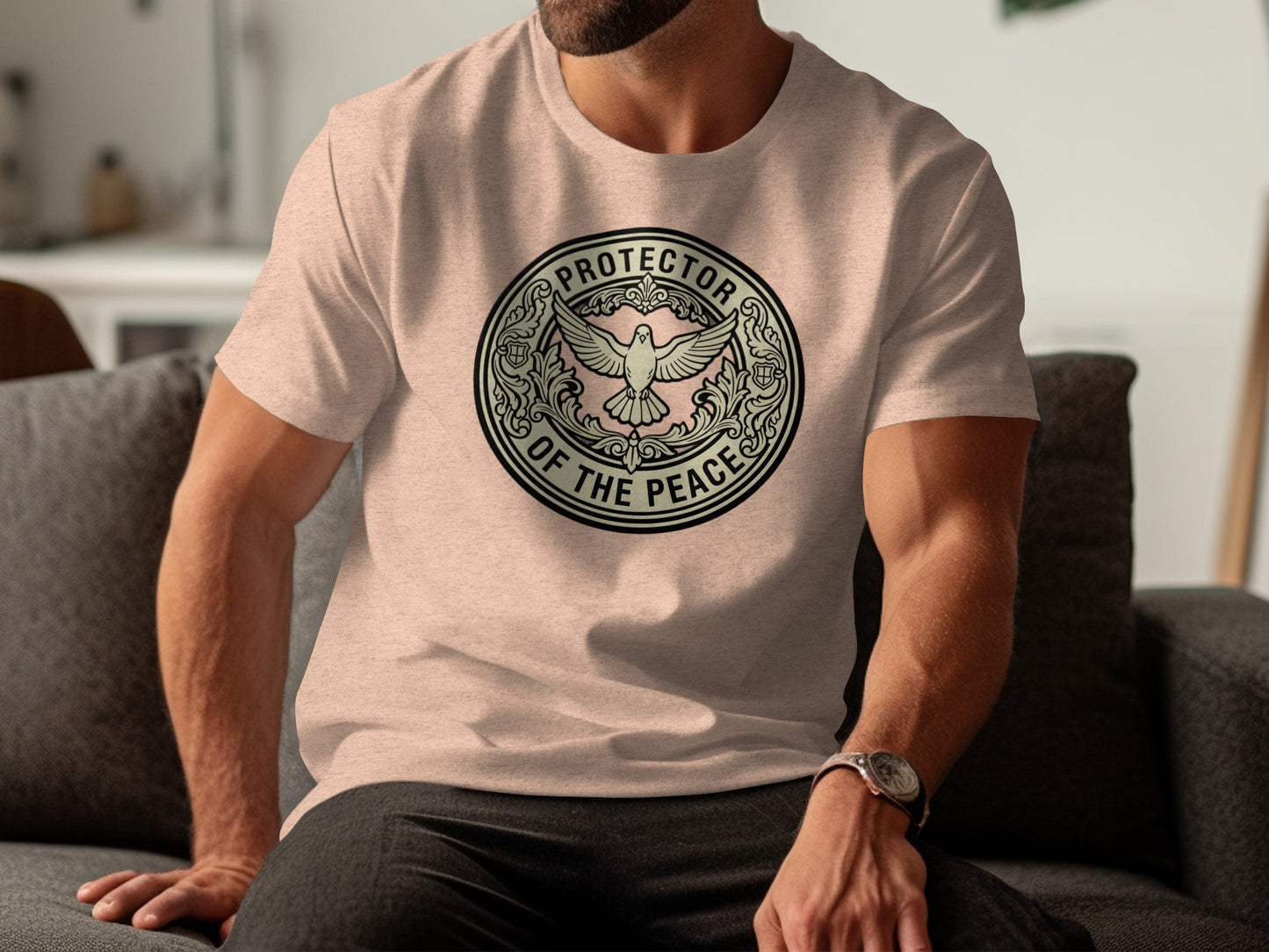 Protector of the Peace Dove Symbol Graphic Design T-Shirts