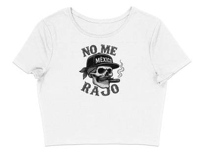 No Me Rajo Smoking Skull and Hat Crop Top product