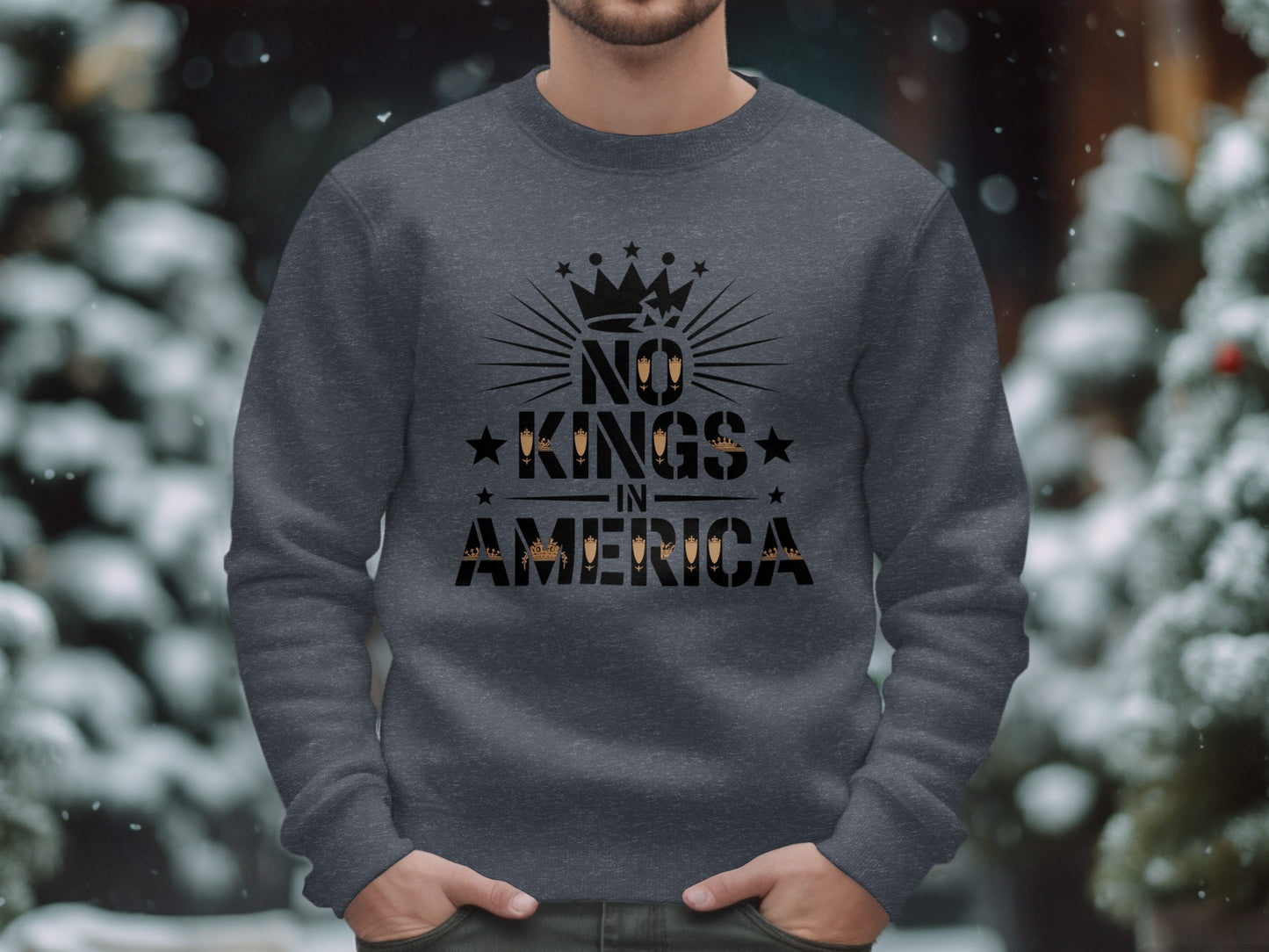 No Kings in America Graphic Design Sweatshirt product type